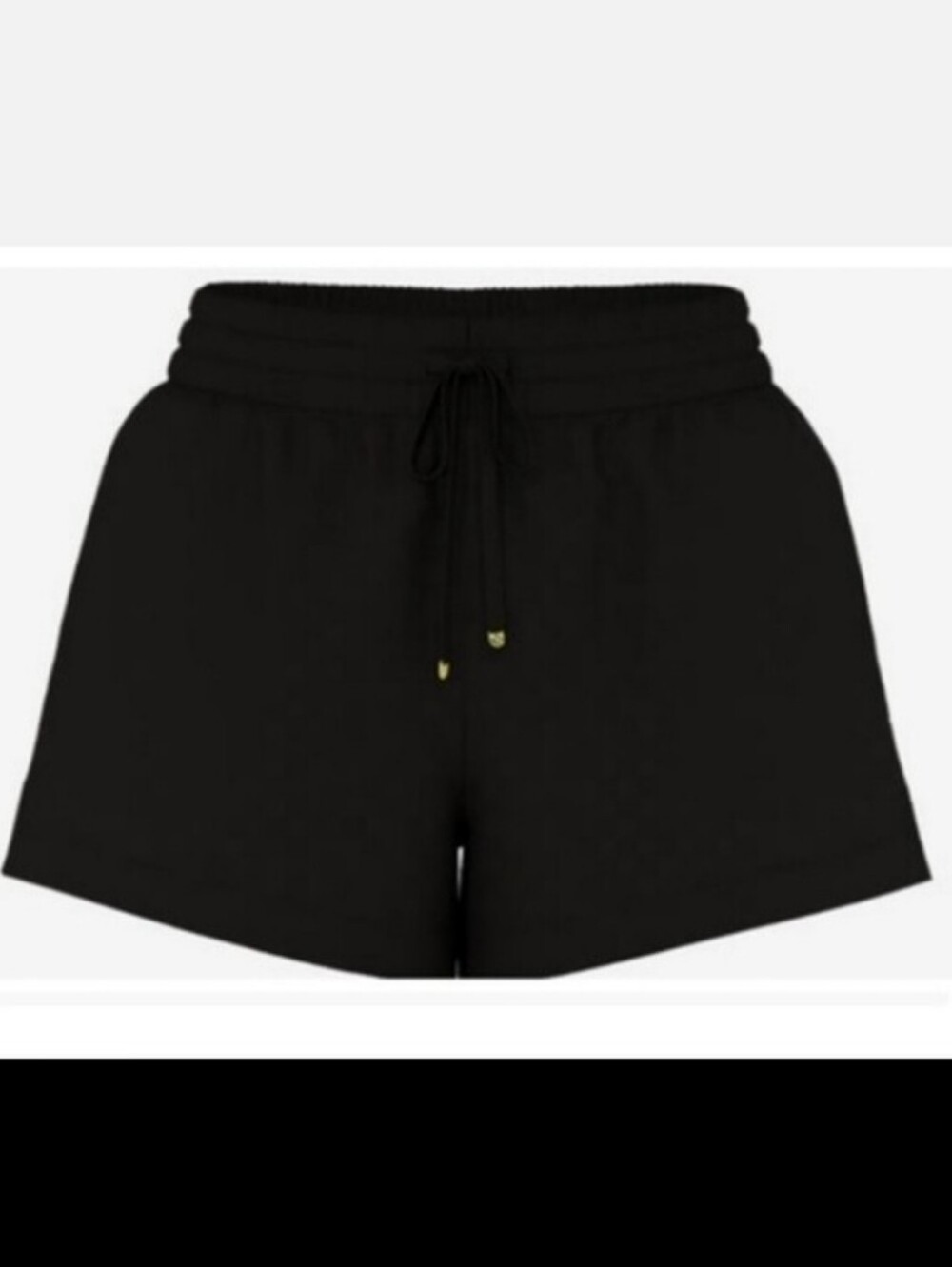 Victoria's secret cotton linen blend swim coverup shorts BLACK LARGE